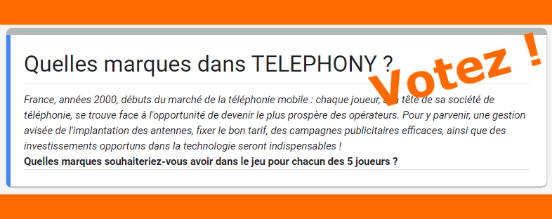 Vote marques Telephony BOUVIER international